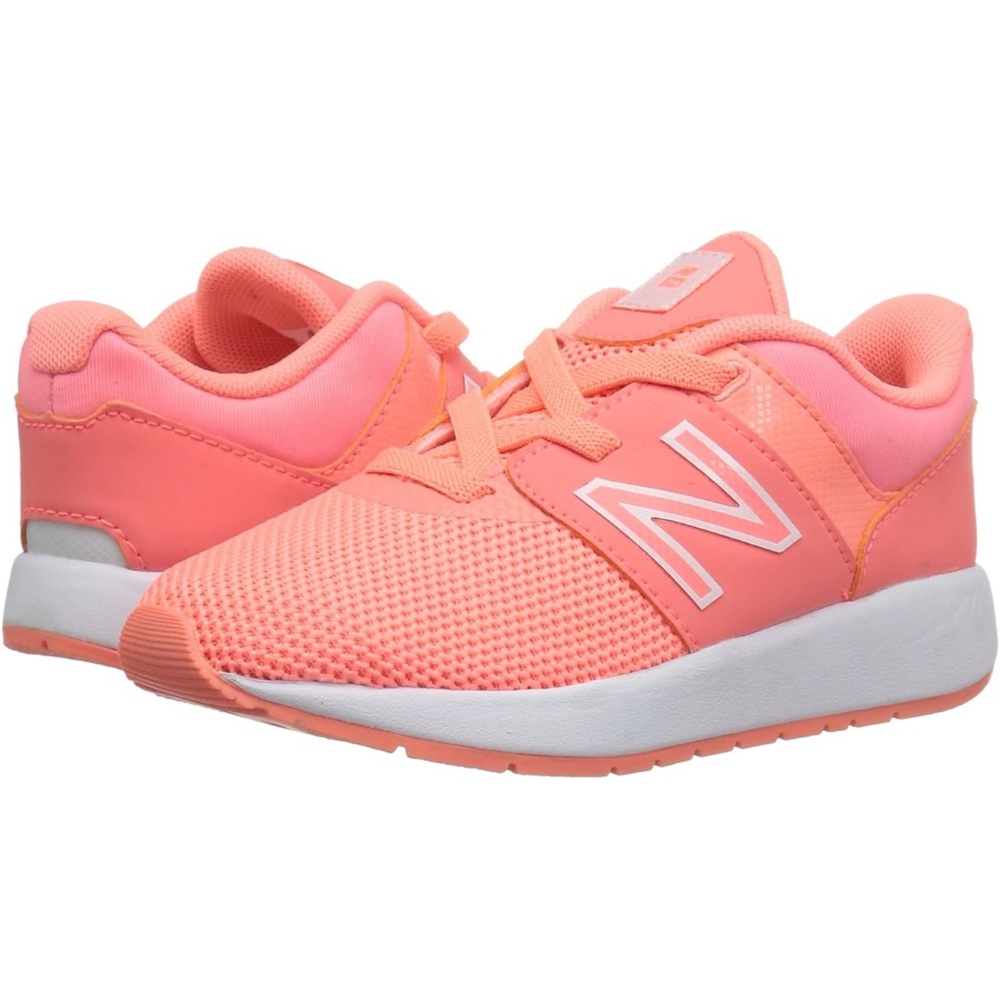 New Balance Kids Sneakers in Coral and White